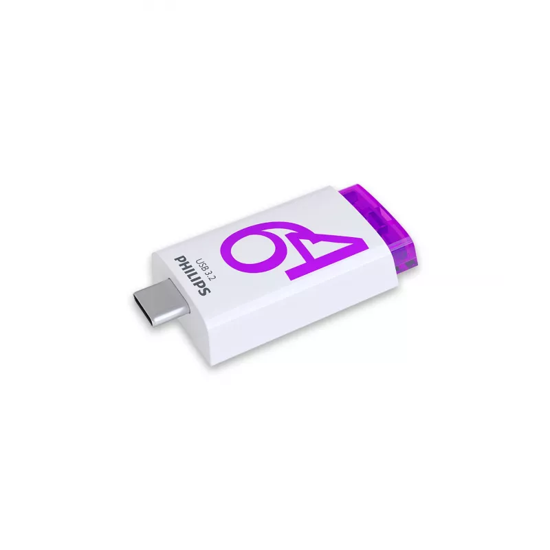 Philips Click Pen USB 64 GB USB Type-C 3.2 Gen 1 (3.1 Gen 1) violeta, branco