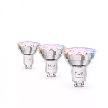 Philips Hue White and colour ambience Essential GU10 – projetor inteligente – 345 lm – 4,7 W – pack de 3
