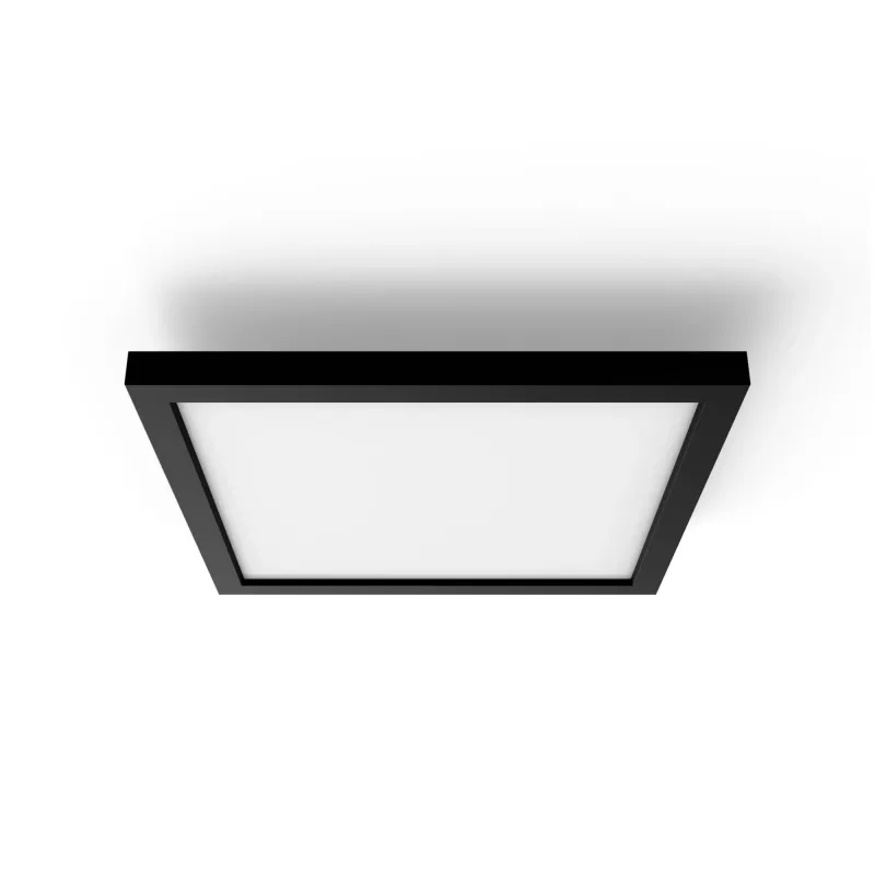 Lâmpada de teto inteligente Philips Hue White Ambience Aurelle Square Panel Bluetooth preto