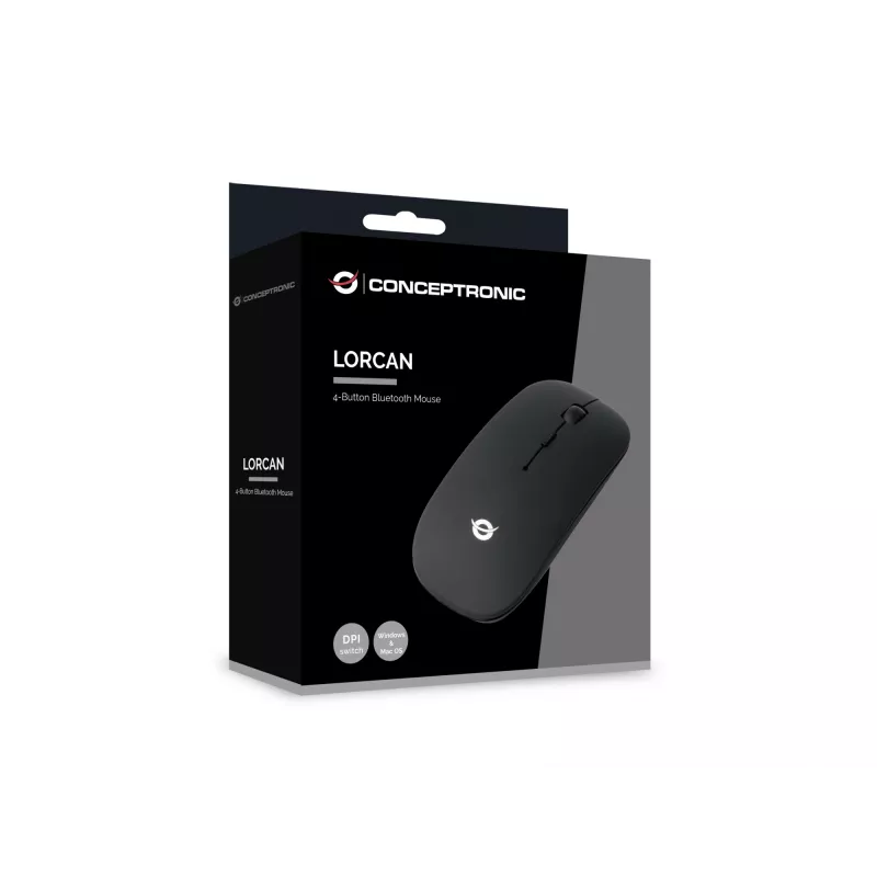 Conceptronic LORCAN01B rato Bluetooth de 4 botões