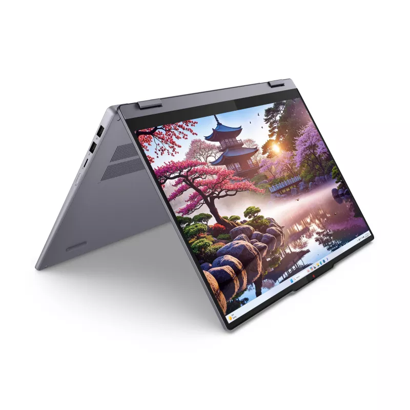 Lenovo IdeaPad 5 2-in-1 16AKP10 83KU0012GE Copilot+ PC portátil convertível, 40,6 cm (16 polegadas) WUXGA 1920x1200 ecrã tátil, AMD Ryzen AI 7 350, AMD Radeon 860M, 16 GB LPDDR5x, 1 TB SSD, Windows 11 Home, teclado alemão, cinzento