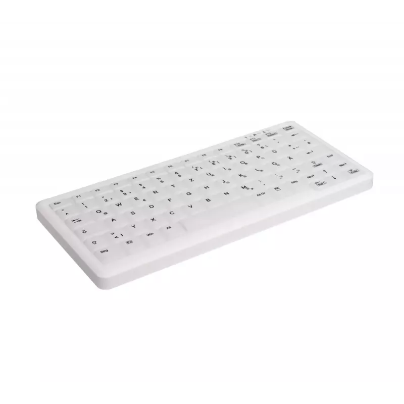 Teclado médico Contour Design Active Key Contour ClassicClean Tampa removível Mini Sem fios Branco C4110