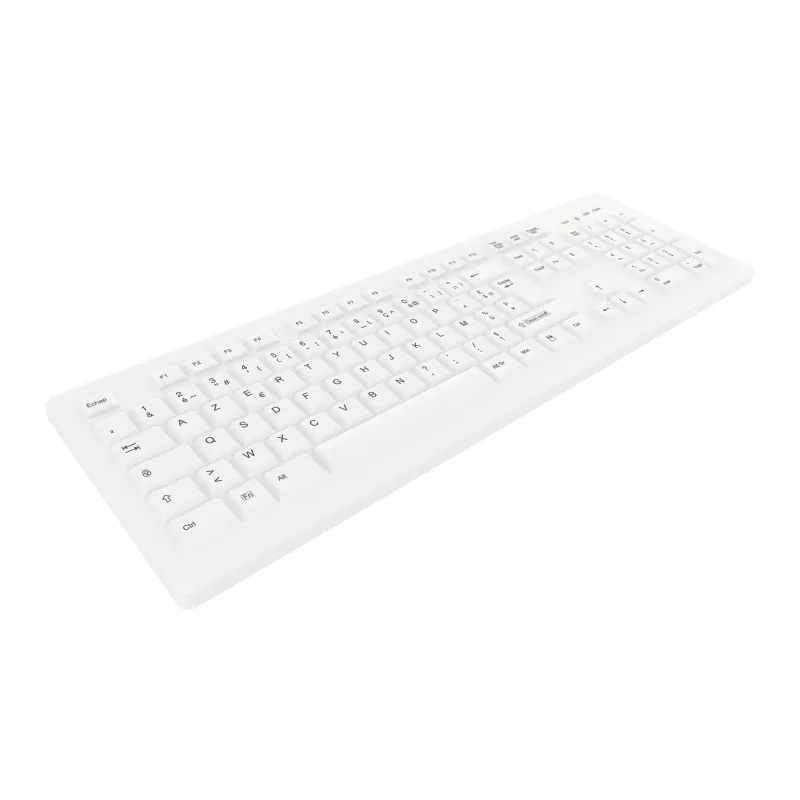 Teclado médico Contour Design Active Key Contour ClassicClean Tampa removível Tamanho completo Sem fios Branco C8100