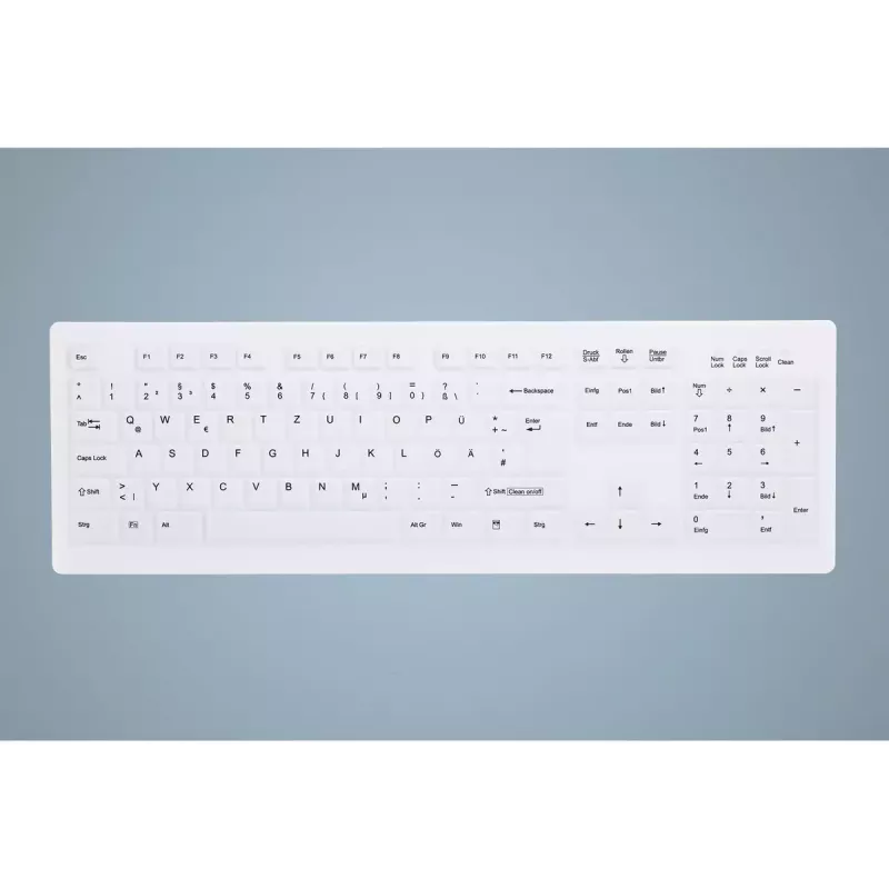 Teclado Contour Design Active Key AK-C8100F-U1-W/US Médico USB QWERTY Inglês Americano Branco