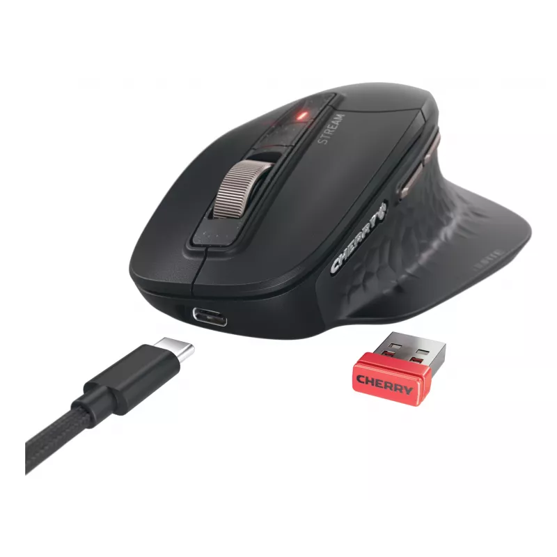 Rato CHERRY Stream ultimate Universal Destro RF Sem fios + Bluetooth + USB Type-C 4000 DPI