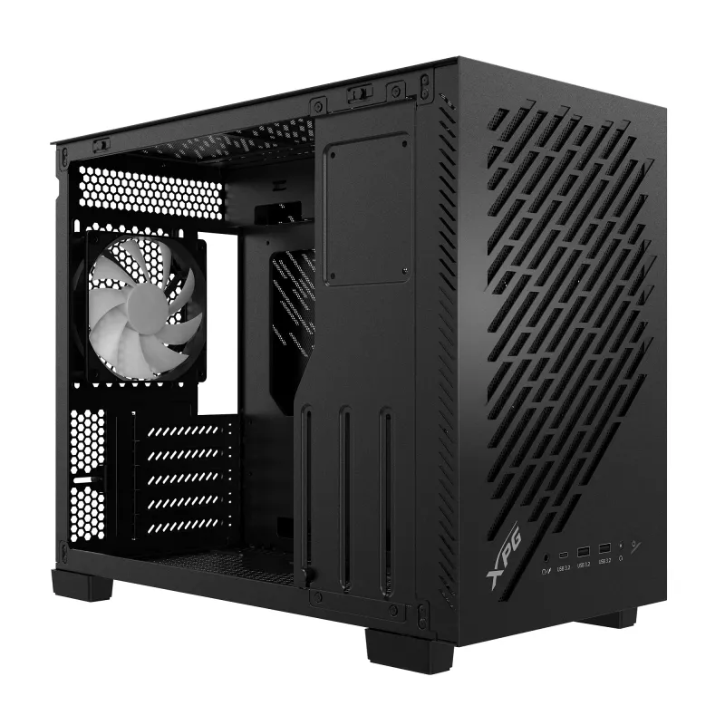 Caixa MID-TOWER XPG VALOR AIR NANO - Preto, Midi-Tower, PC, Preto, micro-ATX, Mini-ITX, SPCC, 17 cm
