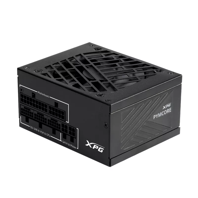 Fonte de alimentação XPG PYMCORE 850W SFX GOLD, 850 W, 100 - 240 V, 50/60 Hz, 10 A, 20 A, 70,8 A