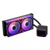 ADATA XPG Levante II 240 refrigeração líquida AIO para CPU, 240 mm, 2 ventoinhas ARGB de 120 mm, preto