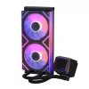 ADATA XPG Levante II 240 refrigeração líquida AIO para CPU, 240 mm, 2 ventoinhas ARGB de 120 mm, preto