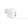 Carregador Conceptronic 3 portas 67W GaN USB PD com cabo USB-C, USB-C x 2, USB-A x 1, QC 3.0, PPS