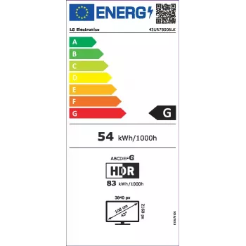 LG UHD 43UR78006LK 109,2 cm (43