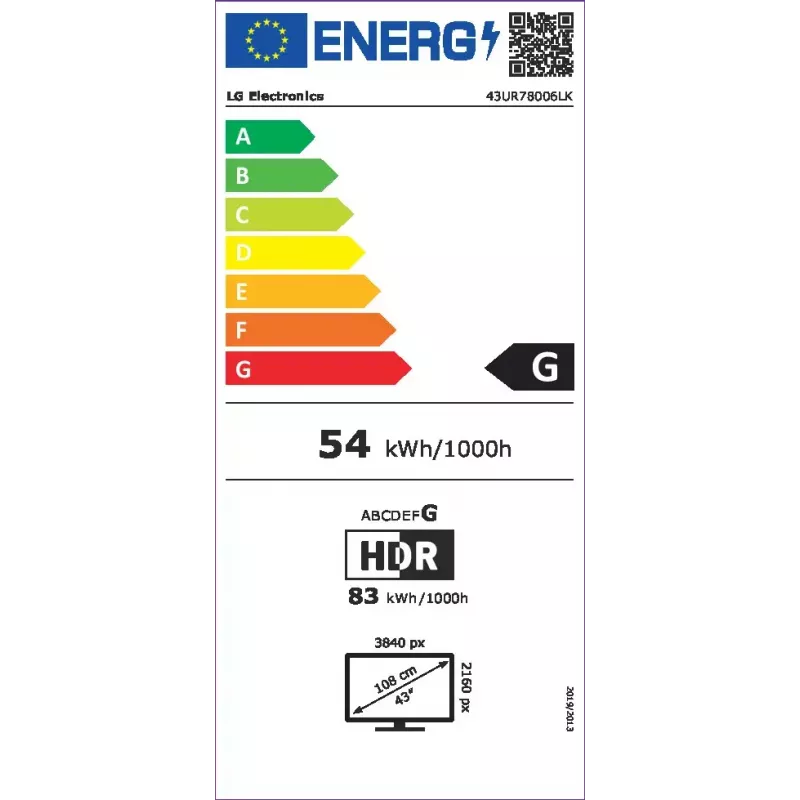 LG UHD 43UR78006LK 109,2 cm (43
