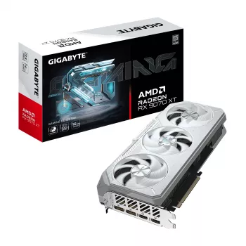 Placa gráfica GIGABYTE Radeon RX 9070 XT GAMING OC ICE 16 GB GDDR6 256-Bit PCIe 5.0 3 ventoinhas branco