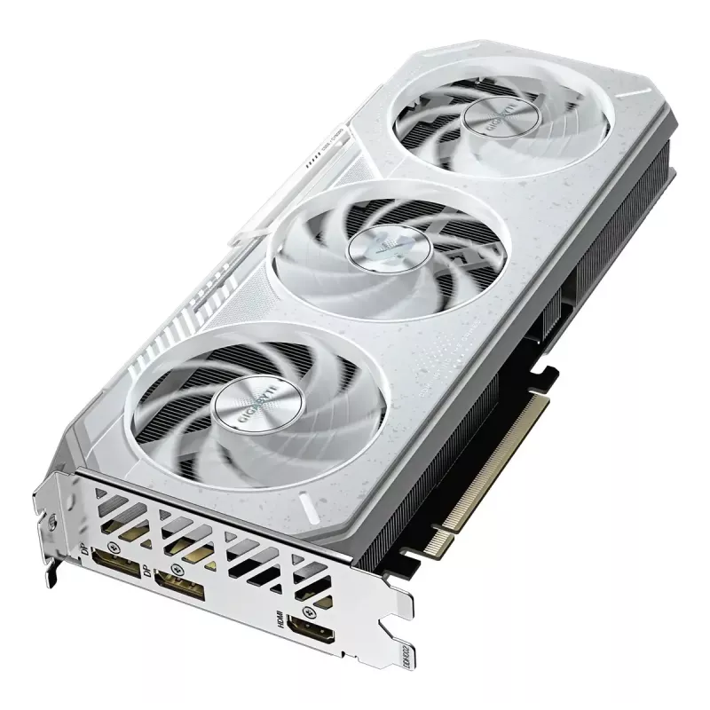 Placa gráfica GIGABYTE Radeon RX 9060 XT OC ICE — 16 GB GDDR6, 128-Bit, PCIe 5.0, 3 ventoinhas WINDFORCE