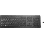 Teclado HP Wireless Premium, tamanho completo, sem fios, membrana, preto