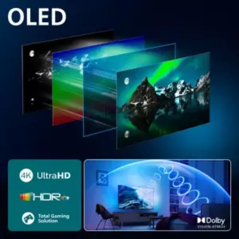 Philips Ambilight 48OLED760/12 TV 121,9 cm (48 inch) 4K Ultra HD Smart TV Wi-Fi cinzento