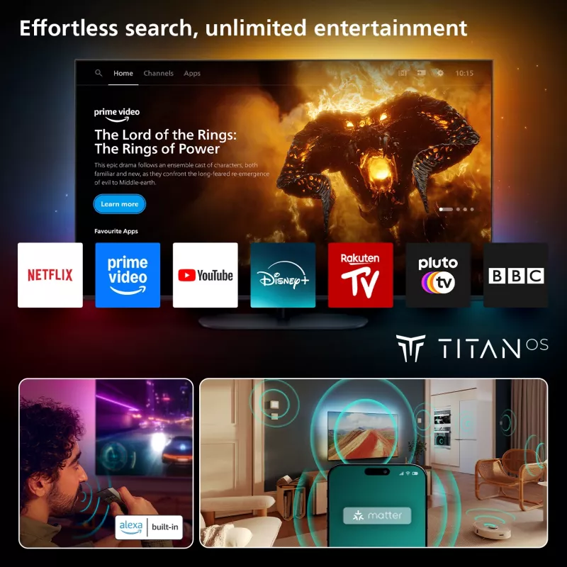 Philips Ambilight 85MLED910/12 65 inch 4K Ultra HD QD-Mini LED Televisor