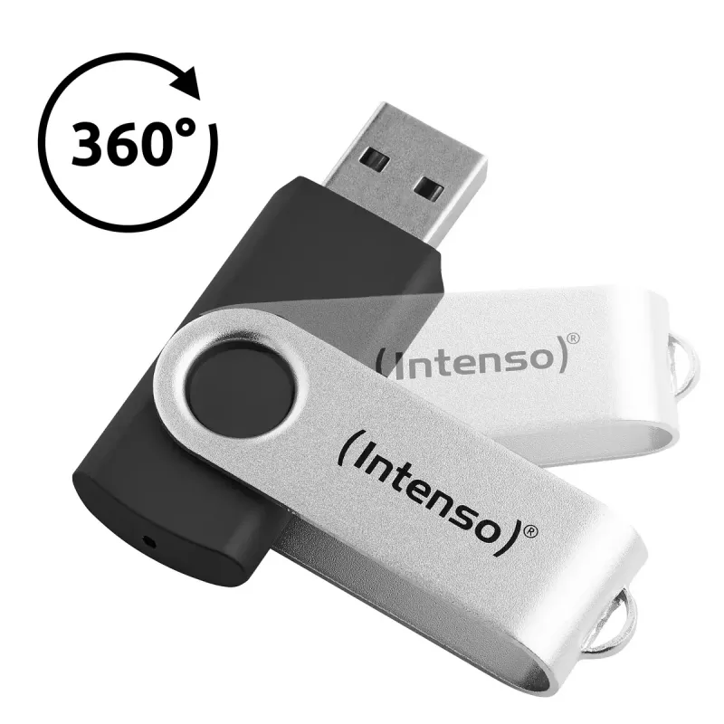 Pen USB Intenso 128 GB USB-A 3.2 Gen 1x1 preto-prateado