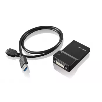 Adaptador gráfico USB Lenovo USB 3.0 - DVI/VGA 2048 x 1152 píxeis preto