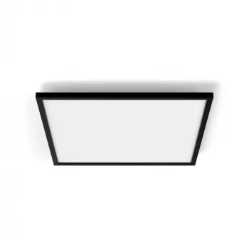Candeeiro de teto inteligente Philips Hue Aurelle Square Panel, preto