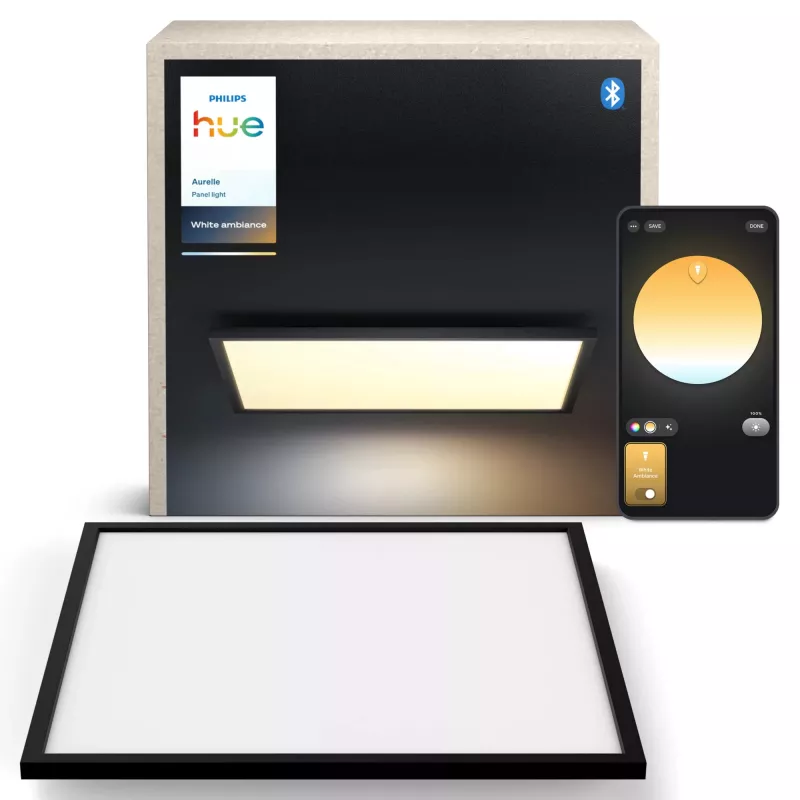 Philips Hue Aurelle Square XL painel de luz inteligente, preto
