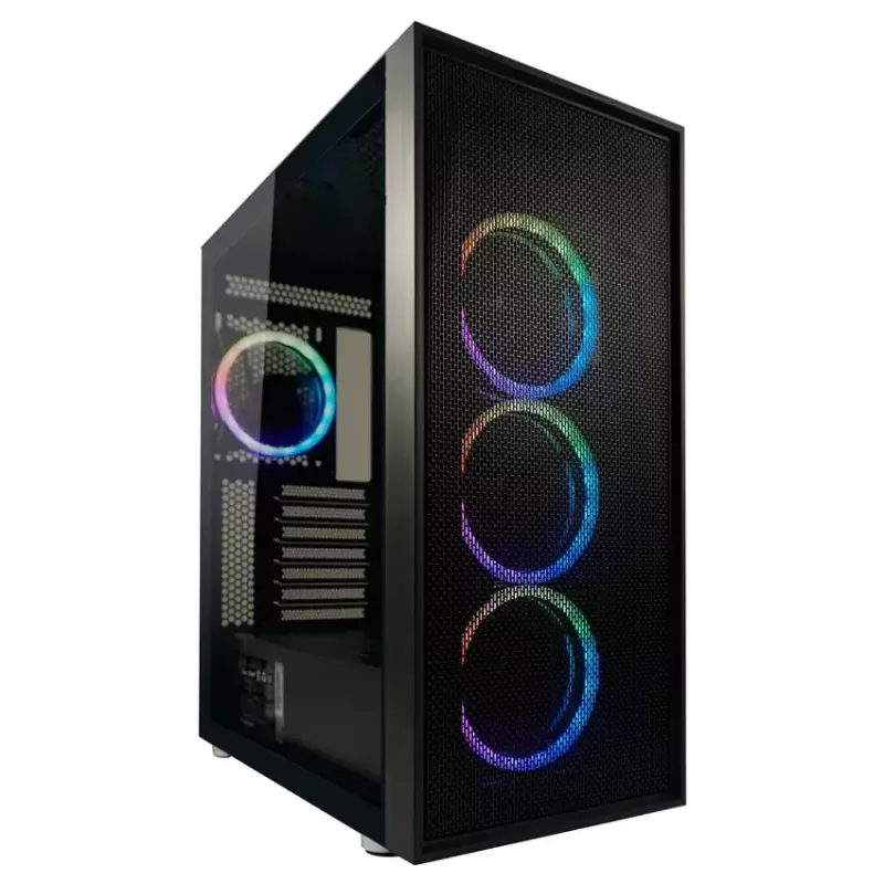 Caixa de PC LC-Power Schwarz_Wanderer_X Midi Tower Preto