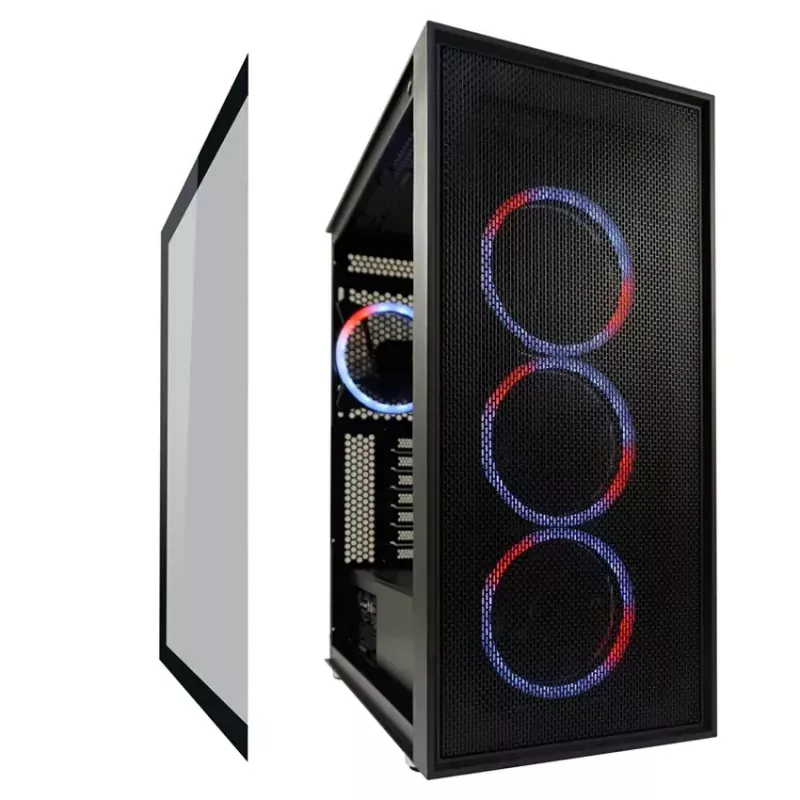 Caixa de PC LC-Power Schwarz_Wanderer_X Midi Tower Preto