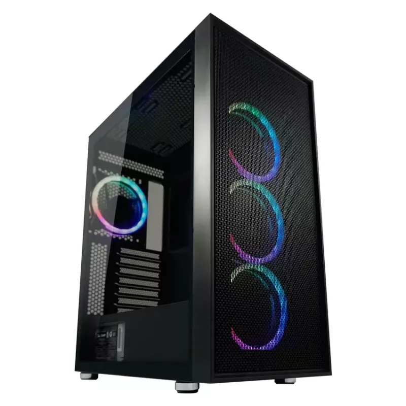 Caixa de PC LC-Power Schwarz_Wanderer_X Midi Tower Preto