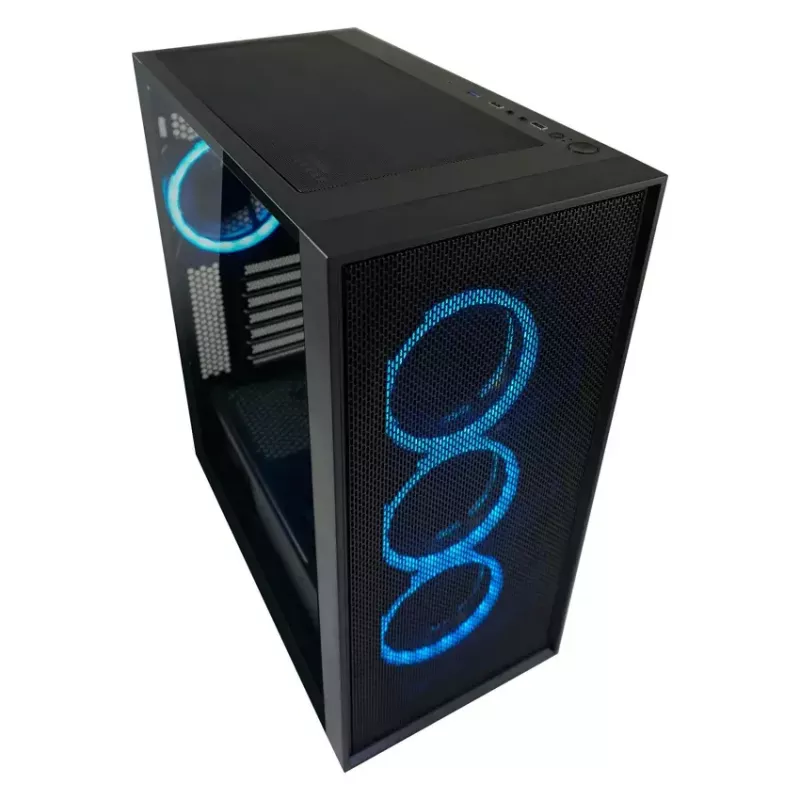 Caixa de PC LC-Power Schwarz_Wanderer_X Midi Tower Preto