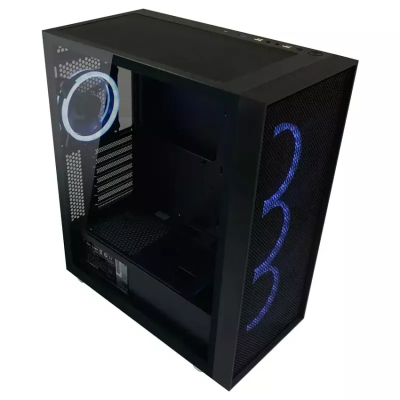 Caixa de PC LC-Power Schwarz_Wanderer_X Midi Tower Preto