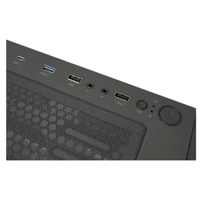 Caixa de PC LC-Power Schwarz_Wanderer_X Midi Tower Preto