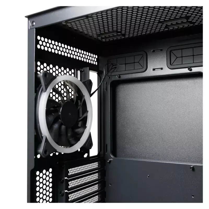 Caixa de PC LC-Power Schwarz_Wanderer_X Midi Tower Preto