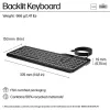 Teclado com retroiluminação com fios HP 400 Tamanho completo USB Preto