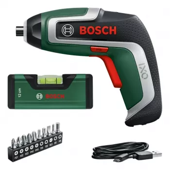 Parafusadeira a bateria Bosch IXO 7 com conjunto de 32 bits, aparafusadora manual recarregável