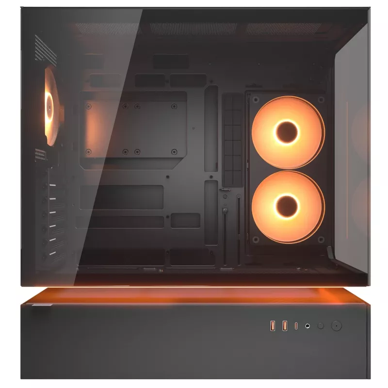 Caixa Midi-Tower COUGAR, CFV235, ARGB, vidro, preto
