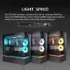 Caixa Midi-Tower COUGAR, CFV235, ARGB, vidro, preto