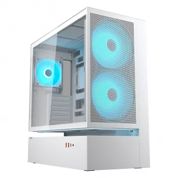 Caixa Midi-Tower COUGAR, CFV235, ARGB, Mesh, branco