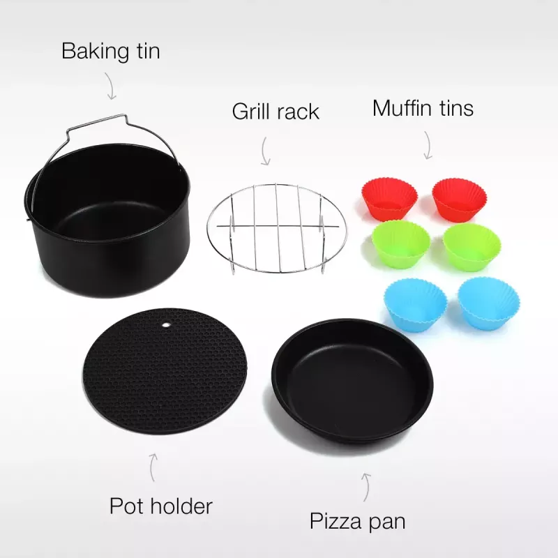 Conjunto de acessórios para fritadeira Princess 182011 Aerofryer – forma de silicone para muffins