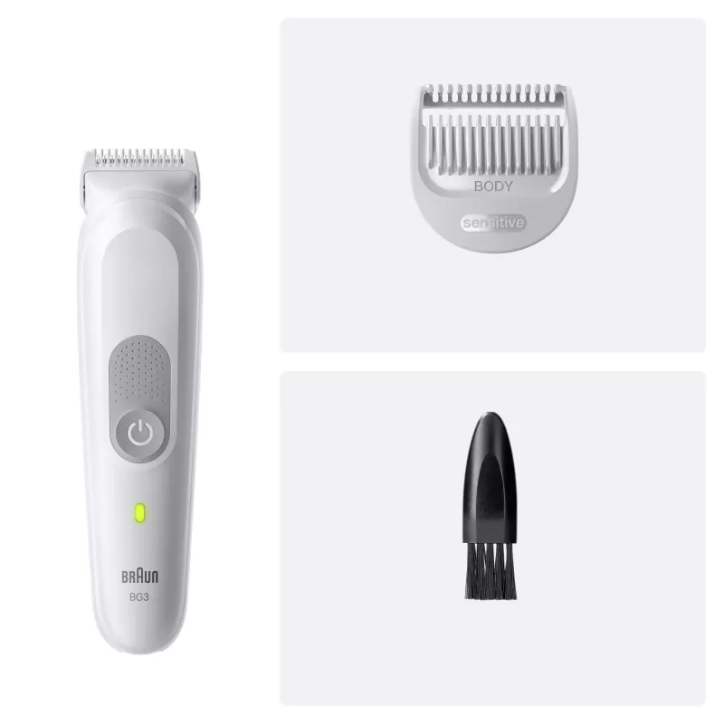 Braun Series 3 aparador de pelos corporais/máquina de barbear, cinzento-claro