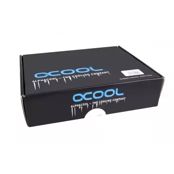 Bloco de água Alphacool 12993 acetal cobre níquel preto 52mm 56mm 22.5mm