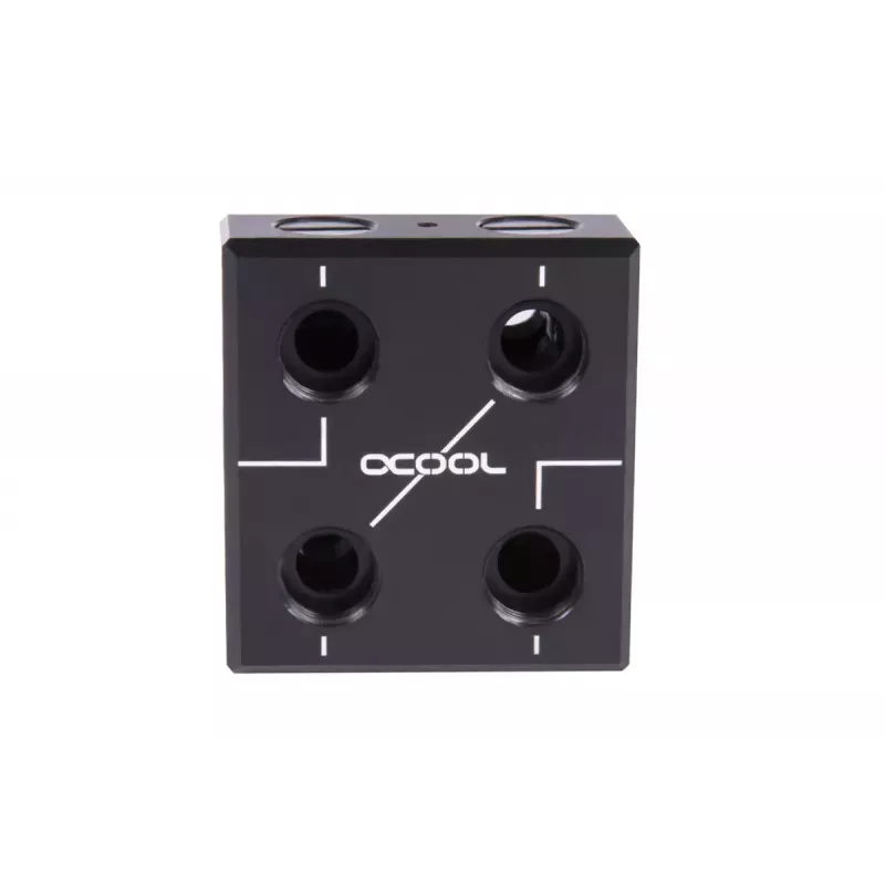 Bloco de água Alphacool 12993 acetal cobre níquel preto 52mm 56mm 22.5mm