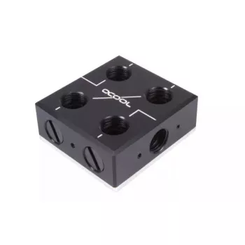 Bloco de água Alphacool 12993 acetal cobre níquel preto 52mm 56mm 22.5mm