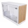 Caixa de PC Lian Li A3-mATX Micro Tower — branco com madeira, suporta fontes de alimentação ATX/SFX/SFX-L, Micro-ATX/Micro-ITX, 1x 3,5 polegadas + 2x 2,5 polegadas