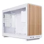 Caixa de PC Lian Li A3-mATX Micro Tower — branco com madeira, suporta fontes de alimentação ATX/SFX/SFX-L, Micro-ATX/Micro-ITX, 1x 3,5 polegadas + 2x 2,5 polegadas