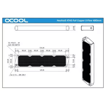 Dissipador Alphacool NexXxoS XT45 Full Copper X-Flow