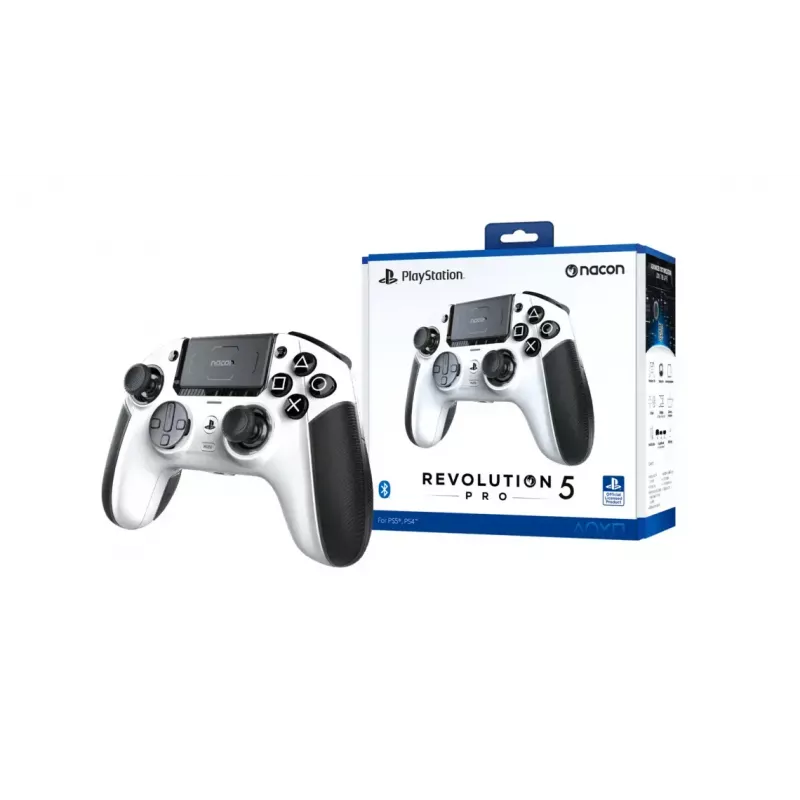 Comando bigben interactive NACON Revolution 5 Pro — controlador Bluetooth sem fios para PC, PS4, PS5, cabo de 3 m, preto/branco