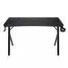 Secretária Trust GXT 700 Omnius preta estrutura metálica retangular 1200x600x740mm