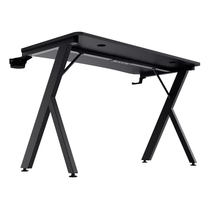 Secretária Trust GXT 700 Omnius preta estrutura metálica retangular 1200x600x740mm