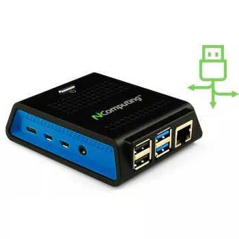 Computador NComputing RX420 RDP Intel Celeron 4GB RAM 32GB SSD Gráfica integrada Windows 10