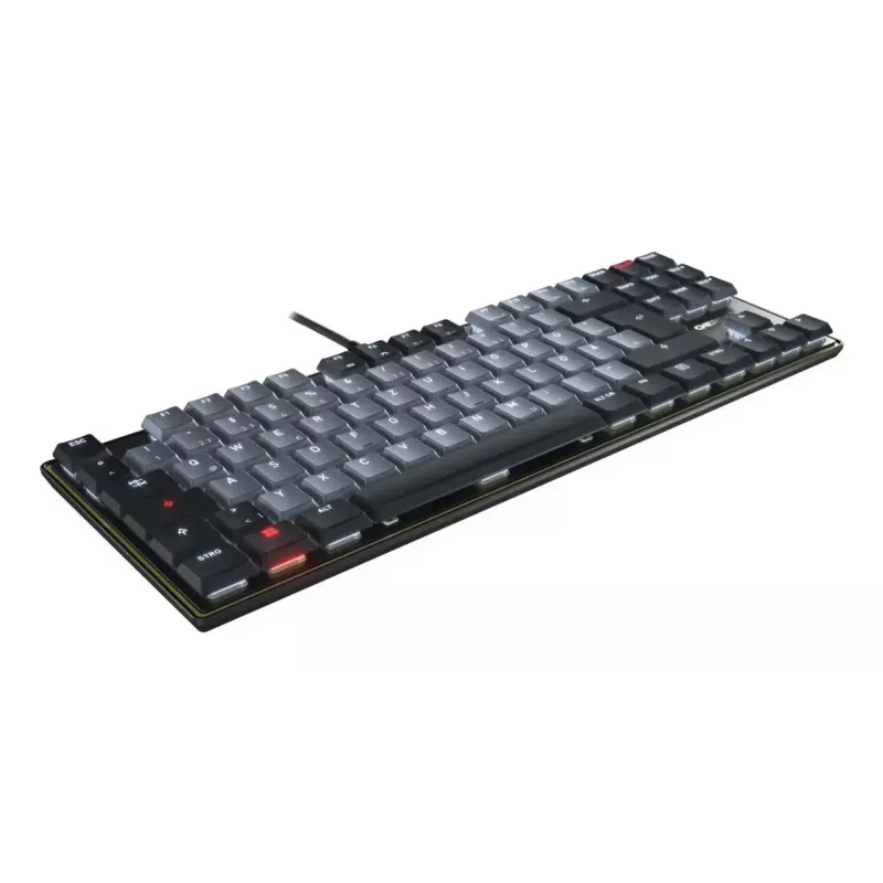 Cherry KC 500 MX LP G8A-25550HOADE-2 teclado mecânico, TKL, Cherry MX Low Profile 2.0 Ivory, retroiluminado, com fio, QWERTZ alemão, preto